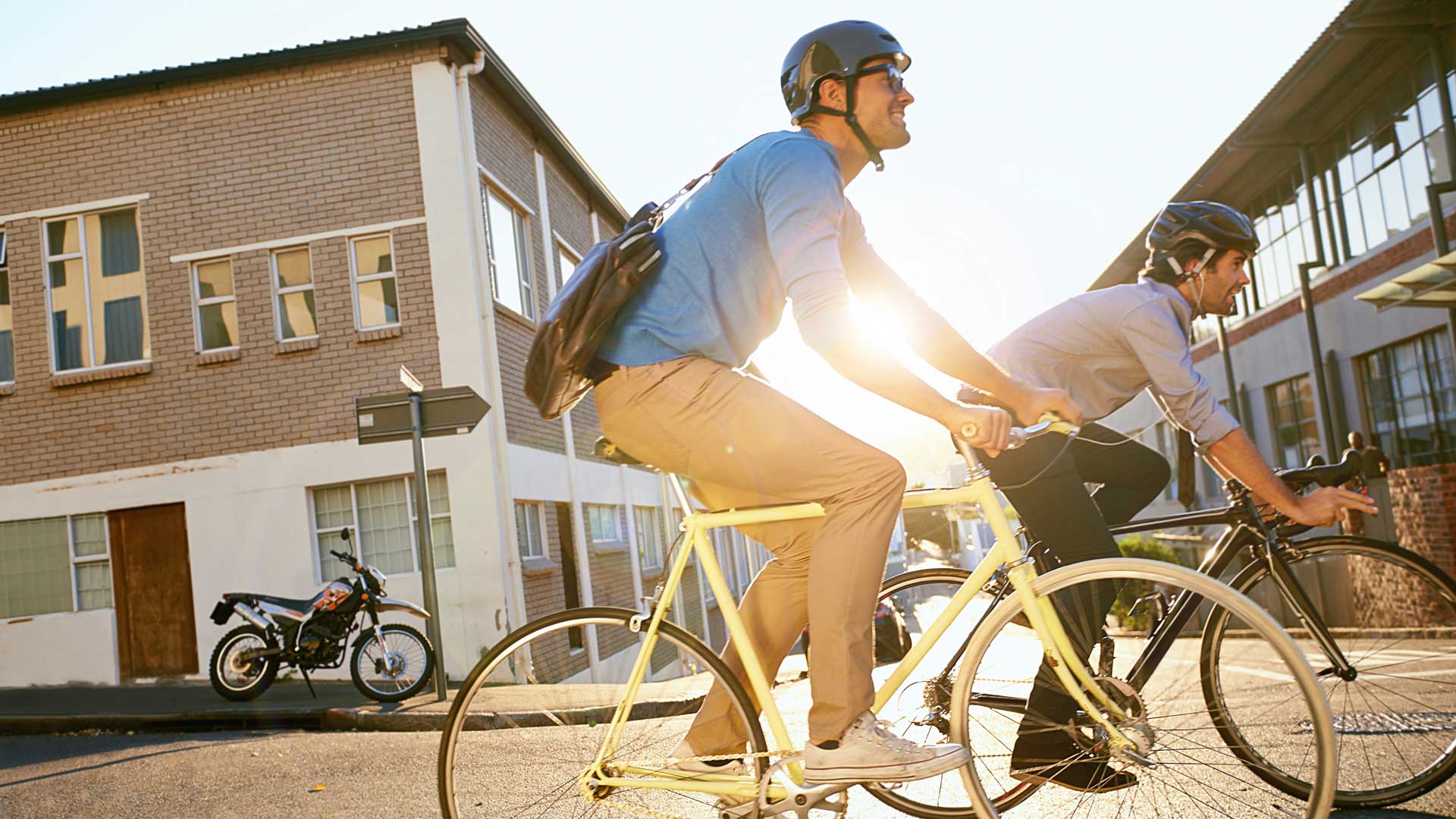 Hipster Businessmen on Fixies