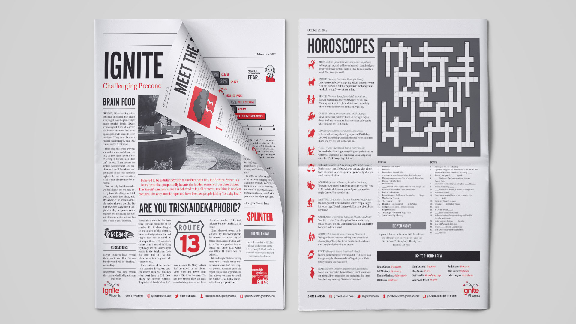 Ignite 13 program newspaper design