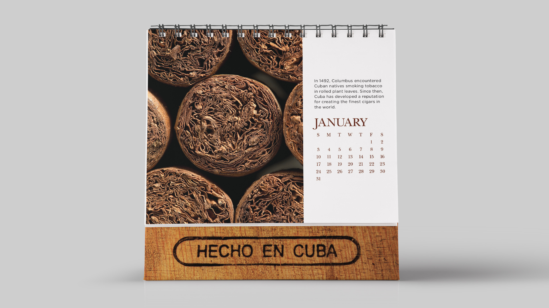 Made in Cuba History of Cigars Calendar January
