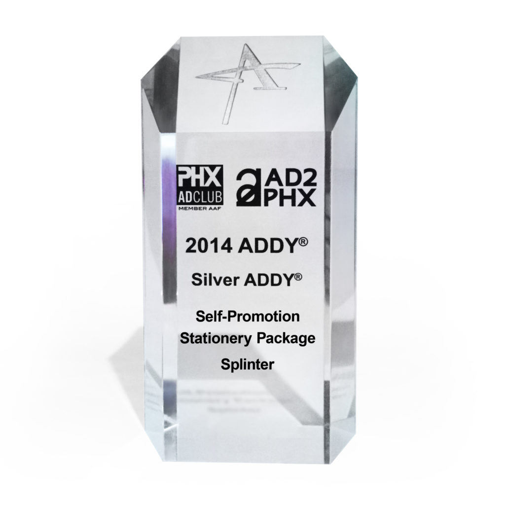 Addy award for collateral design