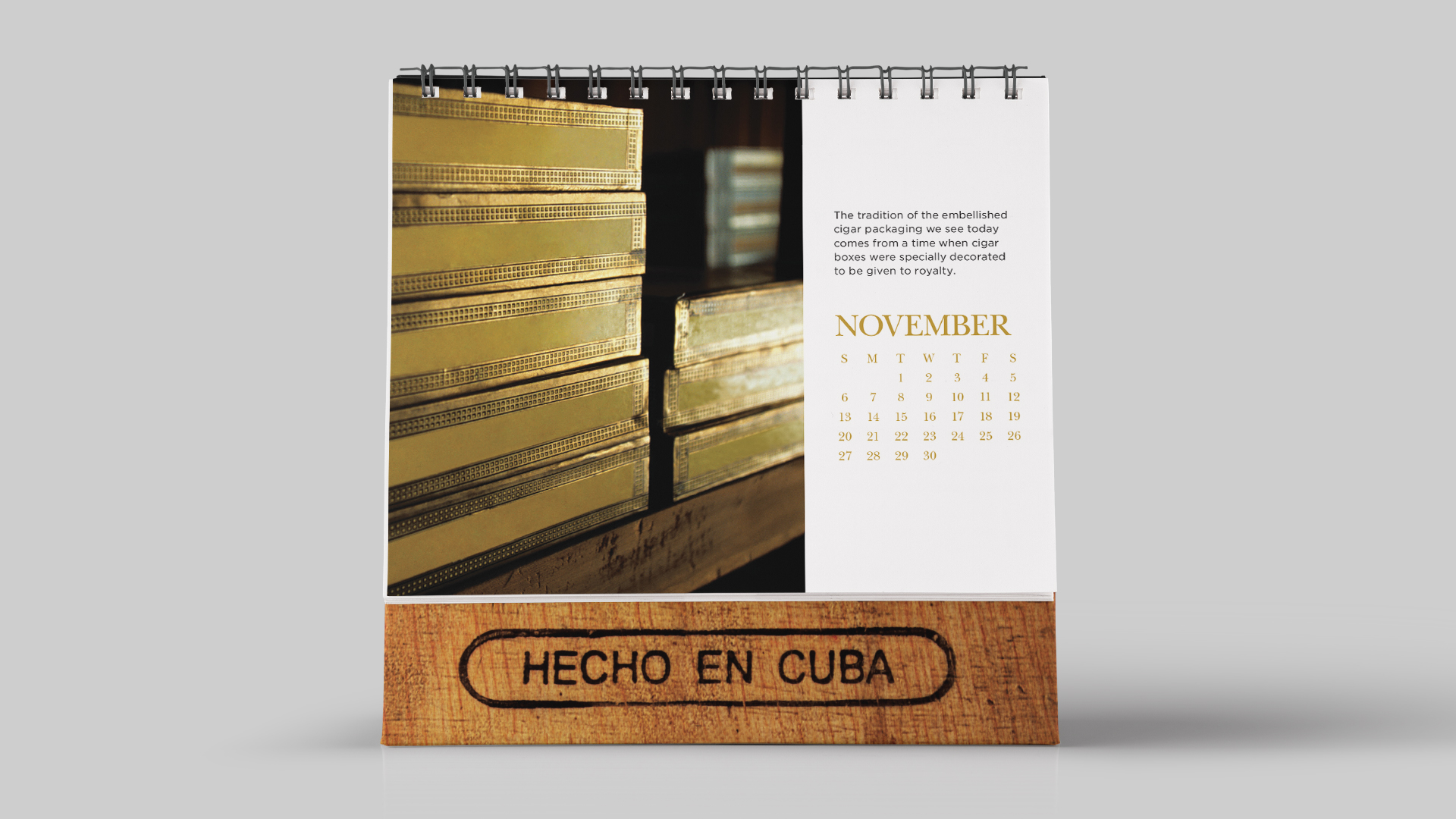 Made in Cuba History of Cigars Calendar November