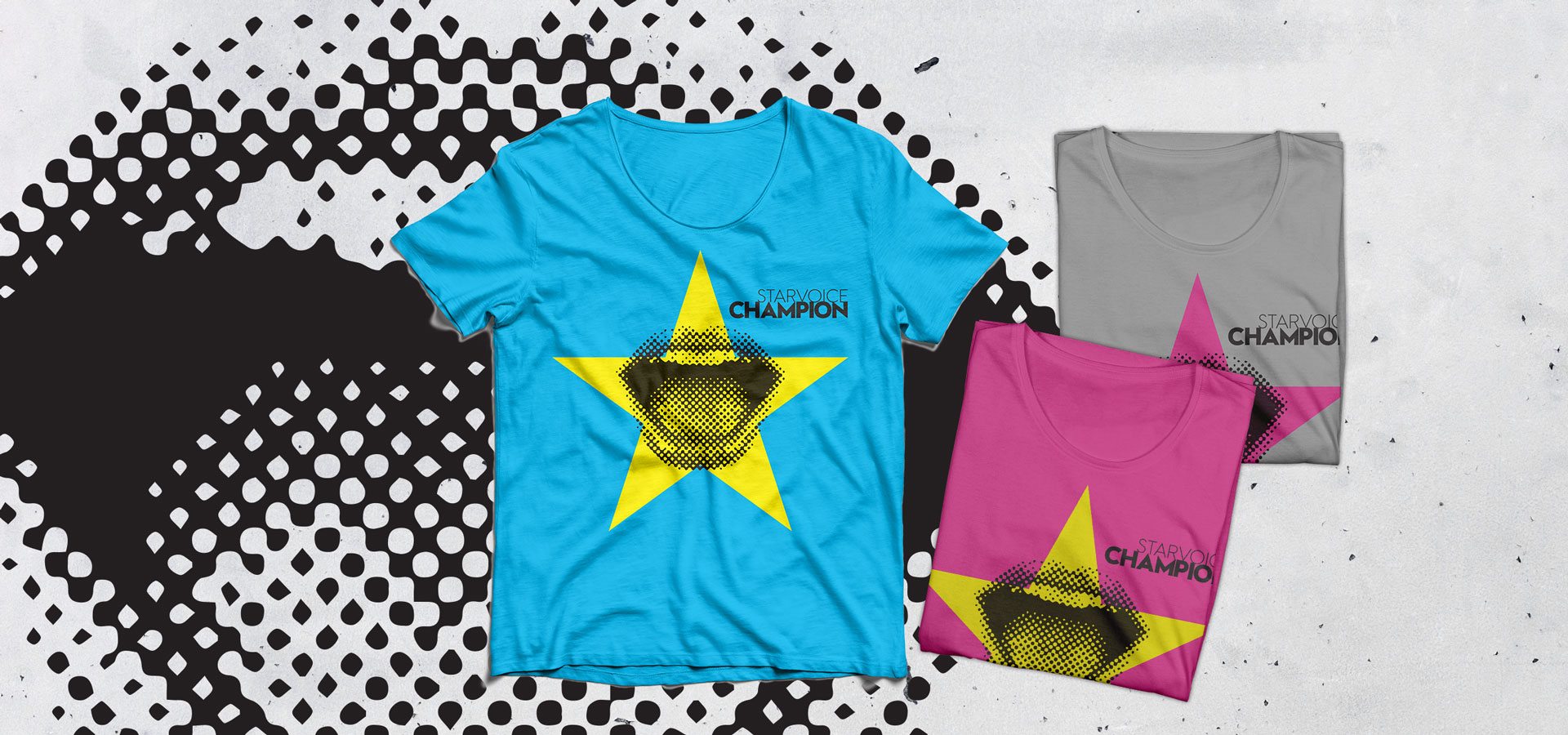 Bright shirt designs for the Starvoice competition