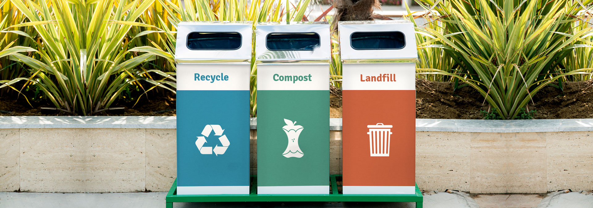 recycling bin designs recycle, compost, landfill