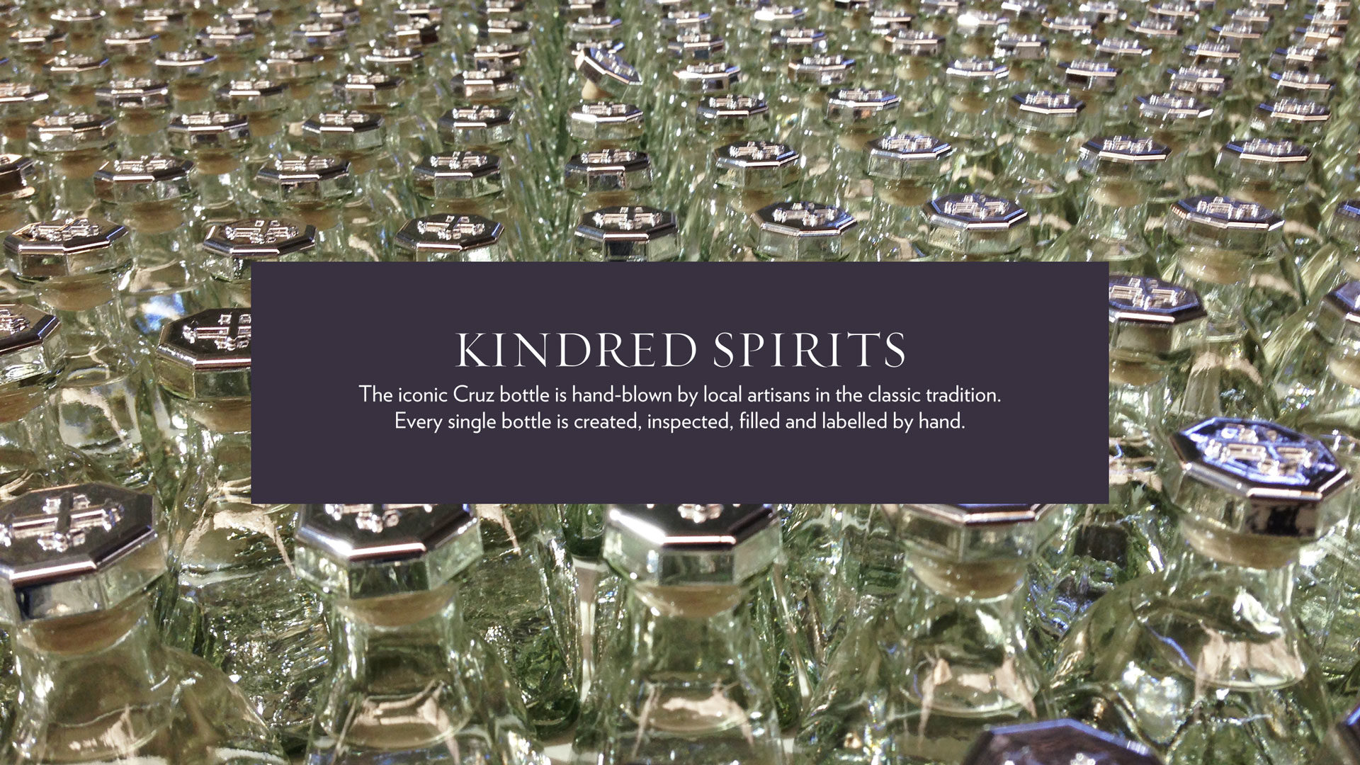 Kindred spirits image hundreds of bottles of Cruz