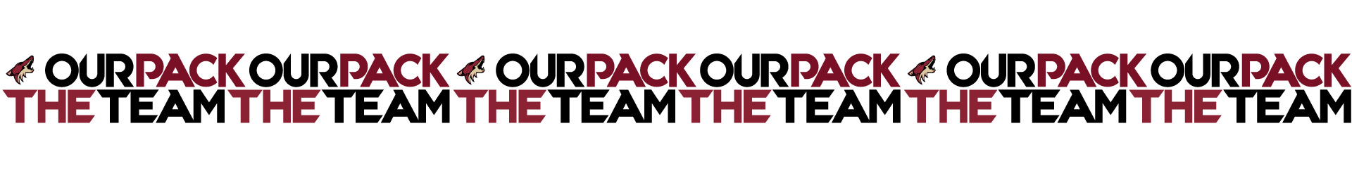 Our Pack, Our Team. Word art.