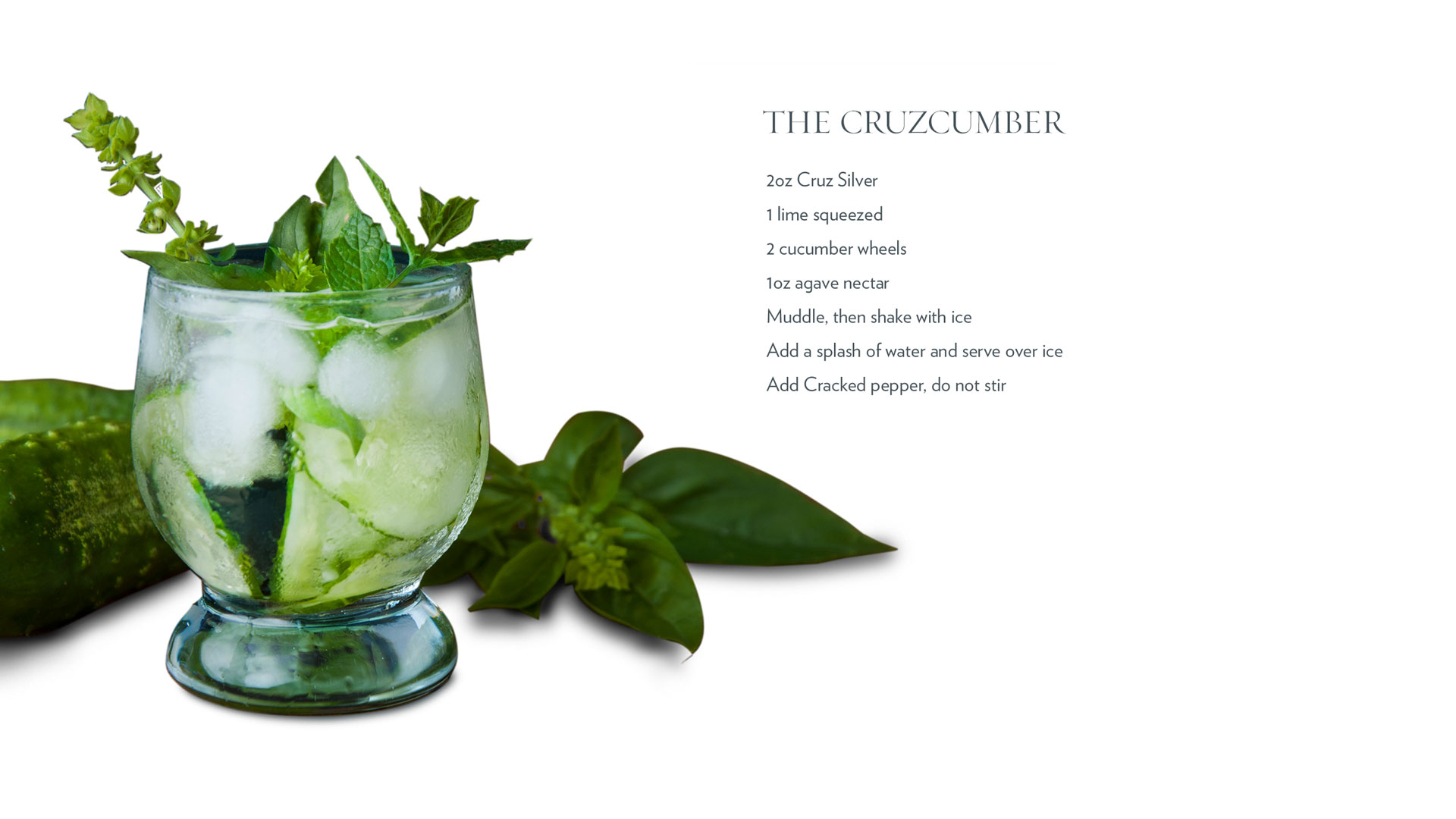 Cruzcumber tequila cocktail recipe