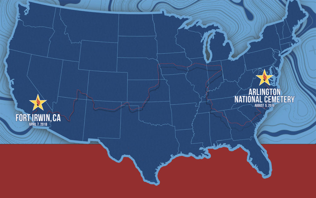 Map design of the run across America